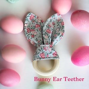 Bunny Ear Teether for sensory play and teething relief